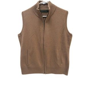 Woolovers 100% Pure New Wool Sleeveless Sweater. Size L,  Beige